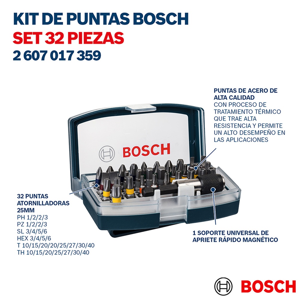 Juego Puntas Bosch 32u.