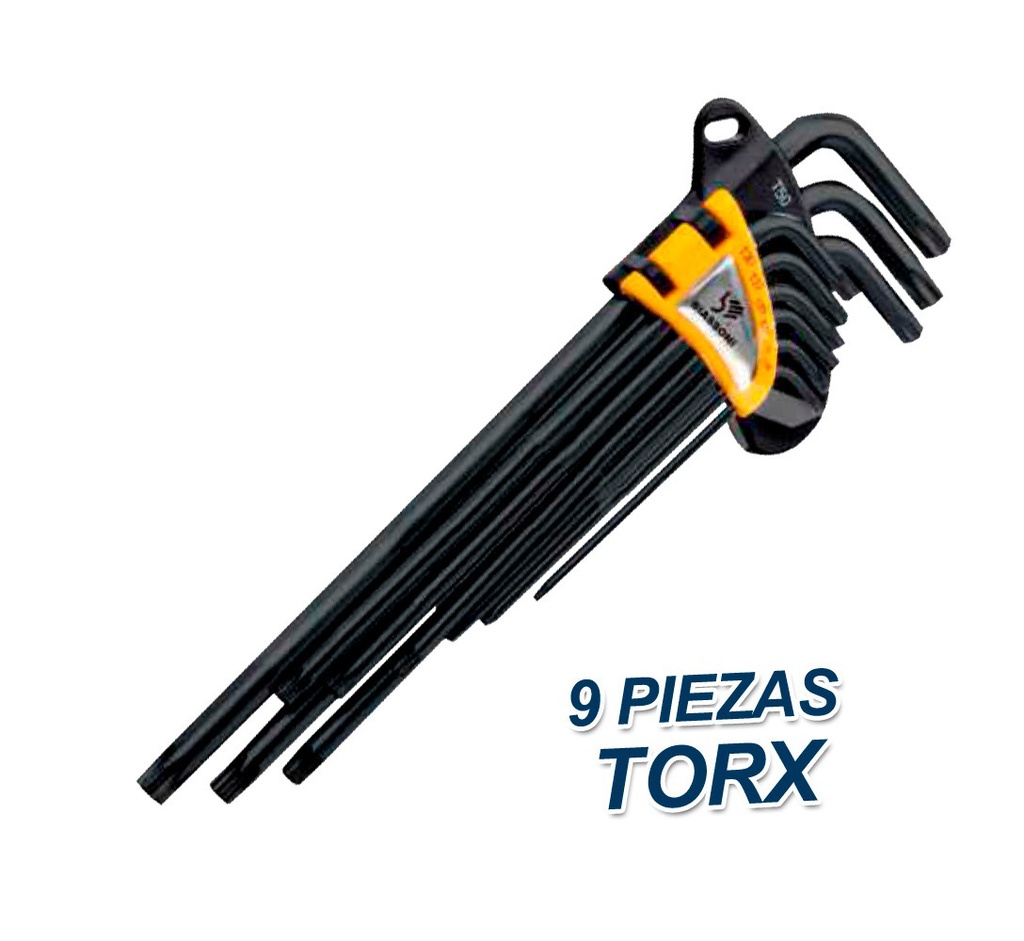 Juego de Llaves Torx Biassoni 9 Piezas del T10 al T50 