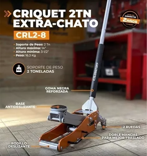 Crique Carro Extra Chato Lusqtoff 2TN Altura Minima 85mm