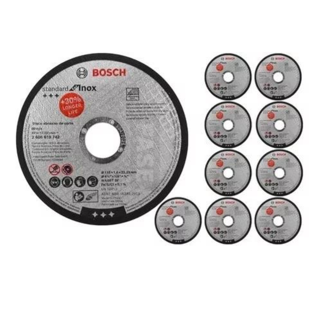 Combo Amoladora Bosch GWS 850 + Caja Discos Bosch 115 x 1.6 x 25u.