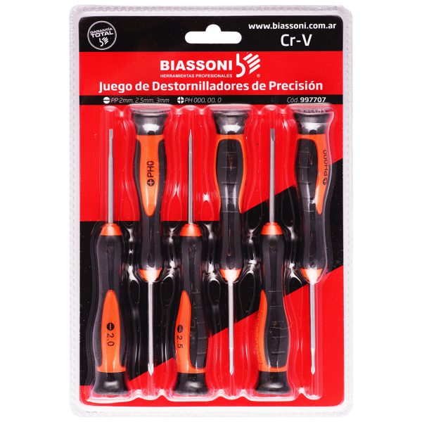 Juego Destornilladores Biassoni Premium Precision 6U