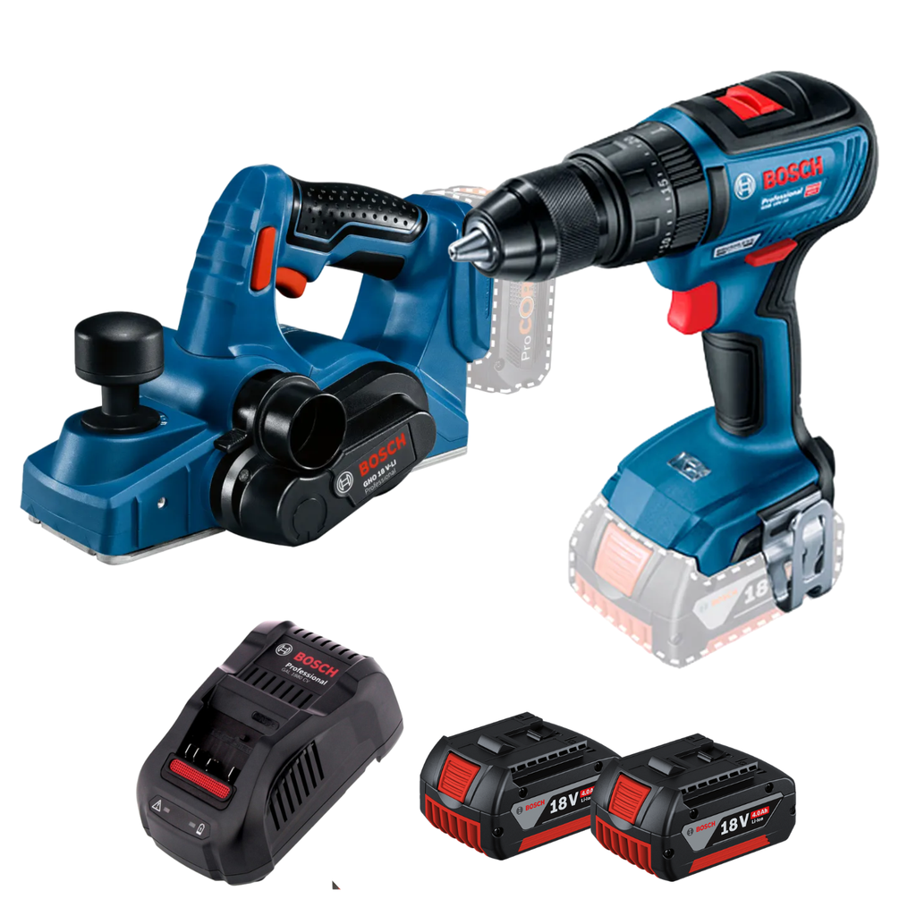 Combo Bosch Freedom Taladro + Cepillo + Kit de Baterias 18V