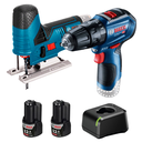 Combo Bosch Freedom Taladro + Caladora + Kit de Baterias 12V