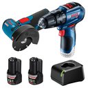 Combo Bosch Freedom Taladro + Amoladora + Kit de Baterias 12V