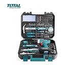 Kit Taladro Atornillador Total THKTHP11272 Industrial 12V Incluye 127 Piezas#