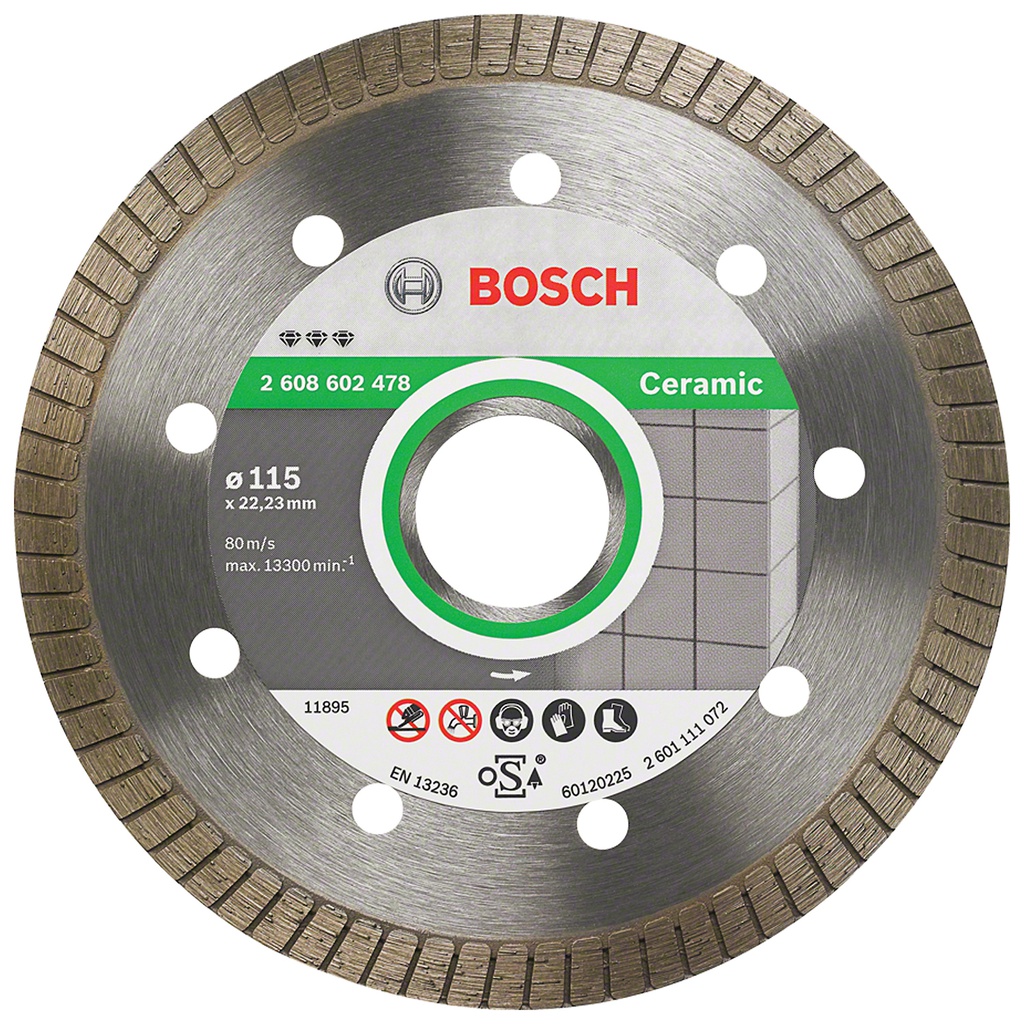 Disco Diamantado Bosch Best Ceramic Turbo Fino 115mm para Porcelanato