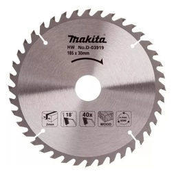 [D-03919] Hoja Sierra Circular Makita 7- 1/4 Madera 40d 185mm D-03919